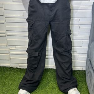 Men’s solid color 6 pocket baggy cargo pants (unisex)